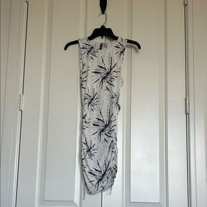 Women's Blue and White Tie-Dye Dress